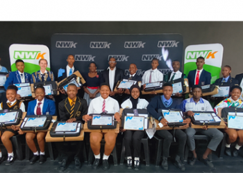 Top performing matriculants elated over laptop donation by NWK