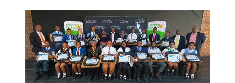 Top performing matriculants elated over laptop donation by NWK